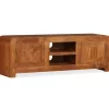 vidaXL Tv Benches & Tv Stands* Tv Stand Solid Wood With Honey Finish 47.2