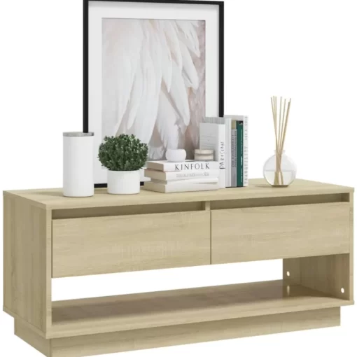 vidaXL Tv Benches & Tv Stands* Tv Stand Sonoma Oak 40.2"X16.1"X17.3" Engineered Wood