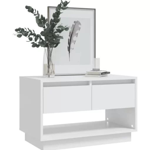 vidaXL Tv Benches & Tv Stands* Tv Stand White 27.6"X16.1"X17.3" Engineered Wood