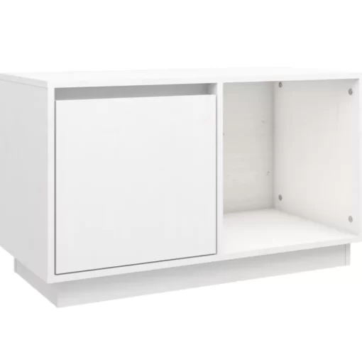 vidaXL Tv Benches & Tv Stands* Tv Stand White 29.1"X13.8"X17.3" Solid Wood Pine