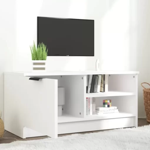 vidaXL Tv Benches & Tv Stands* Tv Stand White 31.5"X13.8"X14.4" Engineered Wood