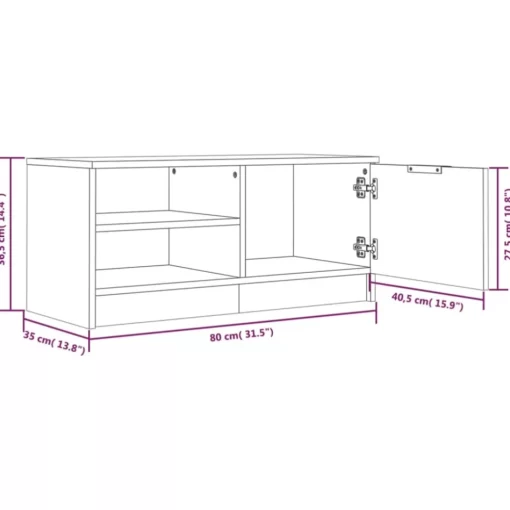 vidaXL Tv Benches & Tv Stands* Tv Stand White 31.5"X13.8"X14.4" Engineered Wood