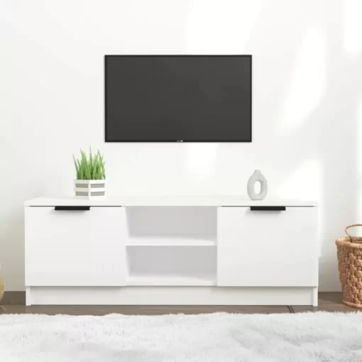 vidaXL Tv Benches & Tv Stands* Tv Stand White 40.2"X13.8"X14.4" Engineered Wood