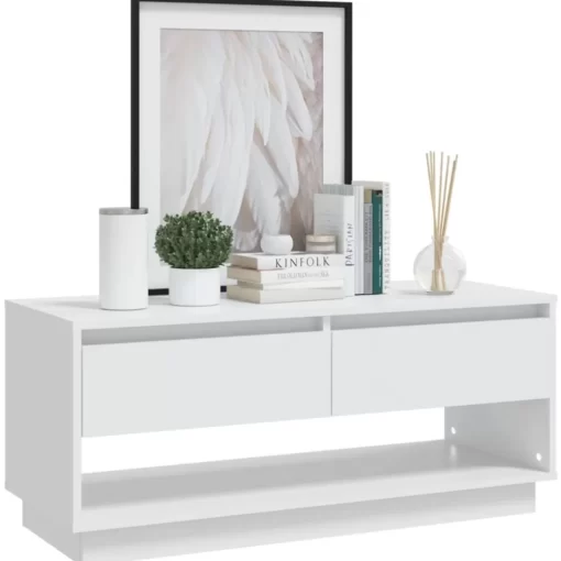 vidaXL Tv Benches & Tv Stands* Tv Stand White 40.2"X16.1"X17.3" Engineered Wood