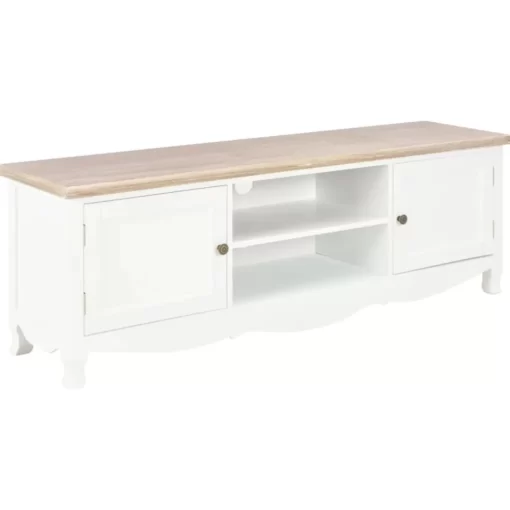 vidaXL Tv Benches & Tv Stands* Tv Stand White 47.2"X11.8"X15.7" Wood