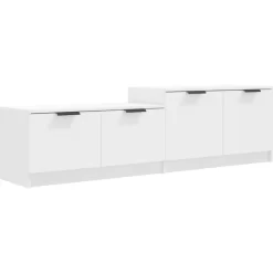 vidaXL Tv Benches & Tv Stands* Tv Stand White 62.4"X14.2"X17.7" Engineered Wood