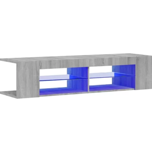 vidaXL Tv Benches & Tv Stands* Tv Stand With Led Lights Gray Sonoma 53.1"X15.4"X11.8"