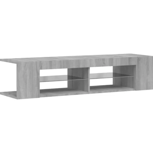 vidaXL Tv Benches & Tv Stands* Tv Stand With Led Lights Gray Sonoma 53.1"X15.4"X11.8"