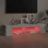 vidaXL Tv Benches & Tv Stands* Tv Stand With Led Lights Gray Sonoma 53.1