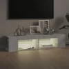 vidaXL Tv Benches & Tv Stands* Tv Stand With Led Lights Gray Sonoma 53.1