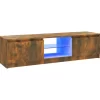 vidaXL Tv Benches & Tv Stands* Tv Stand With Led Lights Smoked Oak 47.2