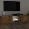 vidaXL Tv Benches & Tv Stands* Tv Stand With Led Lights Smoked Oak 47.2