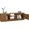 vidaXL Tv Benches & Tv Stands* Tv Stand With Led Lights Smoked Oak 47.2