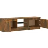 vidaXL Tv Benches & Tv Stands* Tv Stand With Led Lights Smoked Oak 47.2