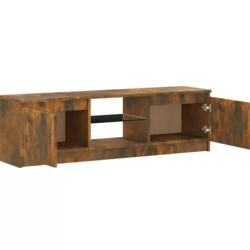 vidaXL Tv Benches & Tv Stands* Tv Stand With Led Lights Smoked Oak 47.2"X11.8"X14"