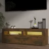 vidaXL Tv Benches & Tv Stands* Tv Stand With Led Lights Smoked Oak 47.2