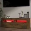 vidaXL Tv Benches & Tv Stands* Tv Stand With Led Lights Smoked Oak 47.2