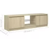 vidaXL Tv Benches & Tv Stands* Tv Stand With Led Lights Sonoma Oak 47.2