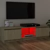 vidaXL Tv Benches & Tv Stands* Tv Stand With Led Lights Sonoma Oak 47.2