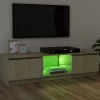 vidaXL Tv Benches & Tv Stands* Tv Stand With Led Lights Sonoma Oak 47.2