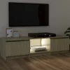 vidaXL Tv Benches & Tv Stands* Tv Stand With Led Lights Sonoma Oak 47.2