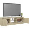 vidaXL Tv Benches & Tv Stands* Tv Stand With Led Lights Sonoma Oak 47.2