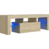 vidaXL Tv Benches & Tv Stands* Tv Stand With Led Lights Sonoma Oak 47.2