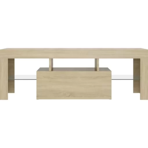 vidaXL Tv Benches & Tv Stands* Tv Stand With Led Lights Sonoma Oak 47.2"X13.8"X15.7"