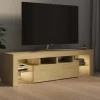 vidaXL Tv Benches & Tv Stands* Tv Stand With Led Lights Sonoma Oak 55.1