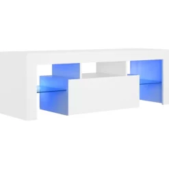 vidaXL Tv Benches & Tv Stands* Tv Stand With Led Lights White 47.2"X13.8"X15.7"