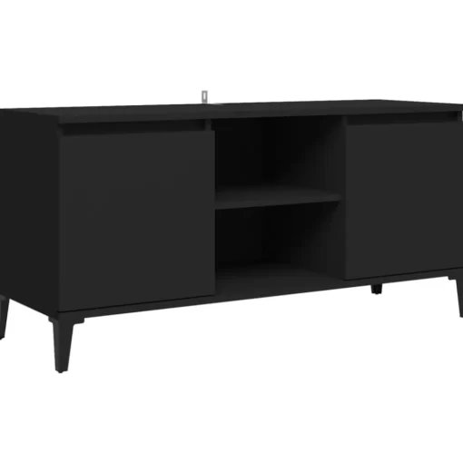 vidaXL Tv Benches & Tv Stands* Tv Stand With Metal Legs Black 40.7"X13.8"X19.7"