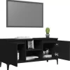 vidaXL Tv Benches & Tv Stands* Tv Stand With Metal Legs Black 40.7