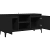 vidaXL Tv Benches & Tv Stands* Tv Stand With Metal Legs Black 40.7