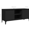 vidaXL Tv Benches & Tv Stands* Tv Stand With Metal Legs Black 40.7