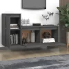 vidaXL Tv Benches & Tv Stands* Tv Stands 2 Pcs Gray Solid Wood Pine