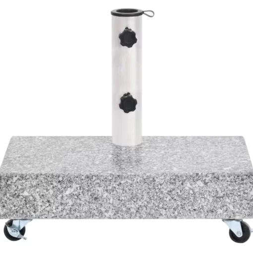 vidaXL Lawn & Garden* Umbrella Base Light Gray 17.7"X9.8"X3.3" Granite