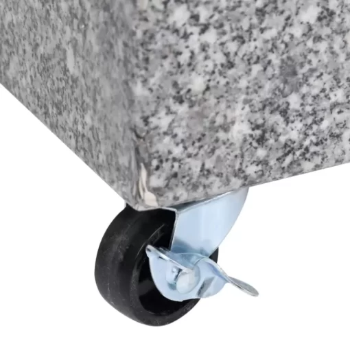 vidaXL Lawn & Garden* Umbrella Base Light Gray 17.7"X9.8"X3.3" Granite