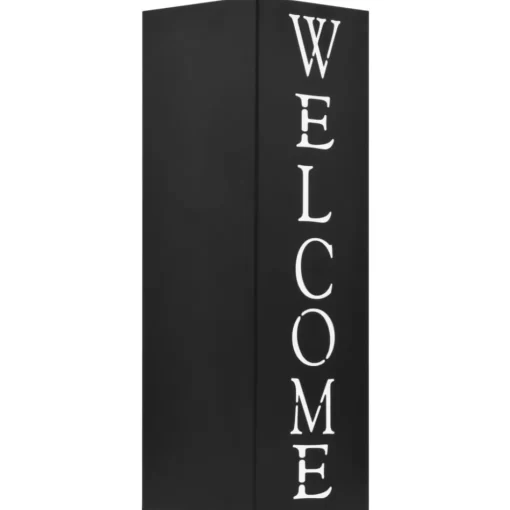 vidaXL Household Supplies* Umbrella Stand Welcome Steel Black