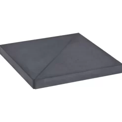 vidaXL Lawn & Garden* Umbrella Weight Plate Black Granite Square 33.1 Lb