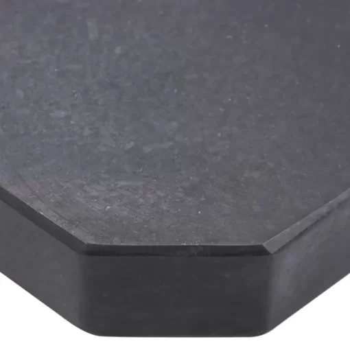 vidaXL Lawn & Garden* Umbrella Weight Plate Black Granite Square 55.1 Lb