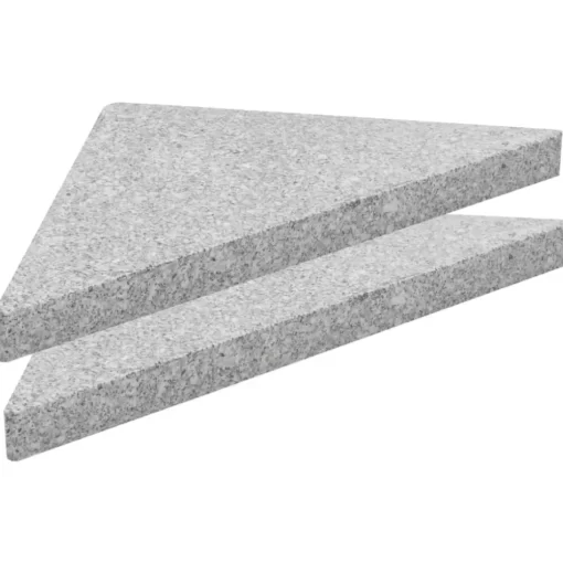 vidaXL Lawn & Garden* Umbrella Weight Plate Granite 33.1 Lb Triangular Gray