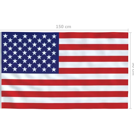 vidaXL Decor* Us Flag And Pole Aluminum 19.7'