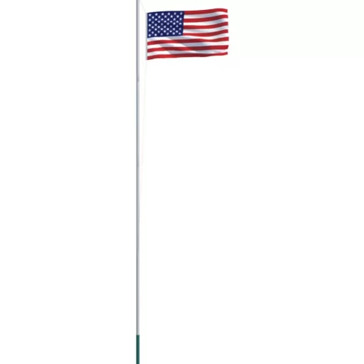 vidaXL Decor* Us Flag And Pole Aluminum 20.3'