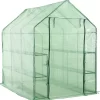 vidaXL Lawn & Garden* Walk-In Greenhouse With 12 Shelves Steel 56.3