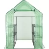 vidaXL Lawn & Garden* Walk-In Greenhouse With 12 Shelves Steel 56.3