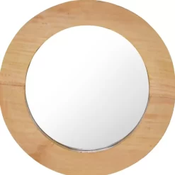 vidaXL Decor* Wall Mirror 15.7" Teak Round