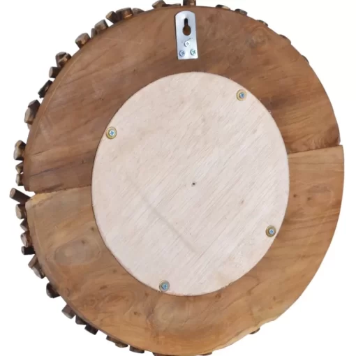 vidaXL Decor* Wall Mirror 15.7" Teak Round