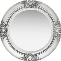 vidaXL Decor* Wall Mirror Baroque Style 19.7" Silver