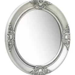 vidaXL Decor* Wall Mirror Baroque Style 19.7" Silver