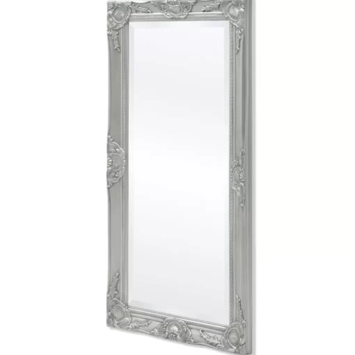 vidaXL Decor* Wall Mirror Baroque Style 39.4"X19.7" Silver